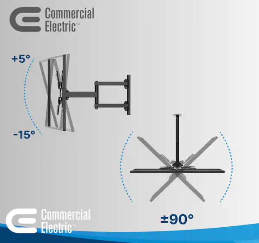 13 in. to 47 in. Full Motion Wall Mount for TVs