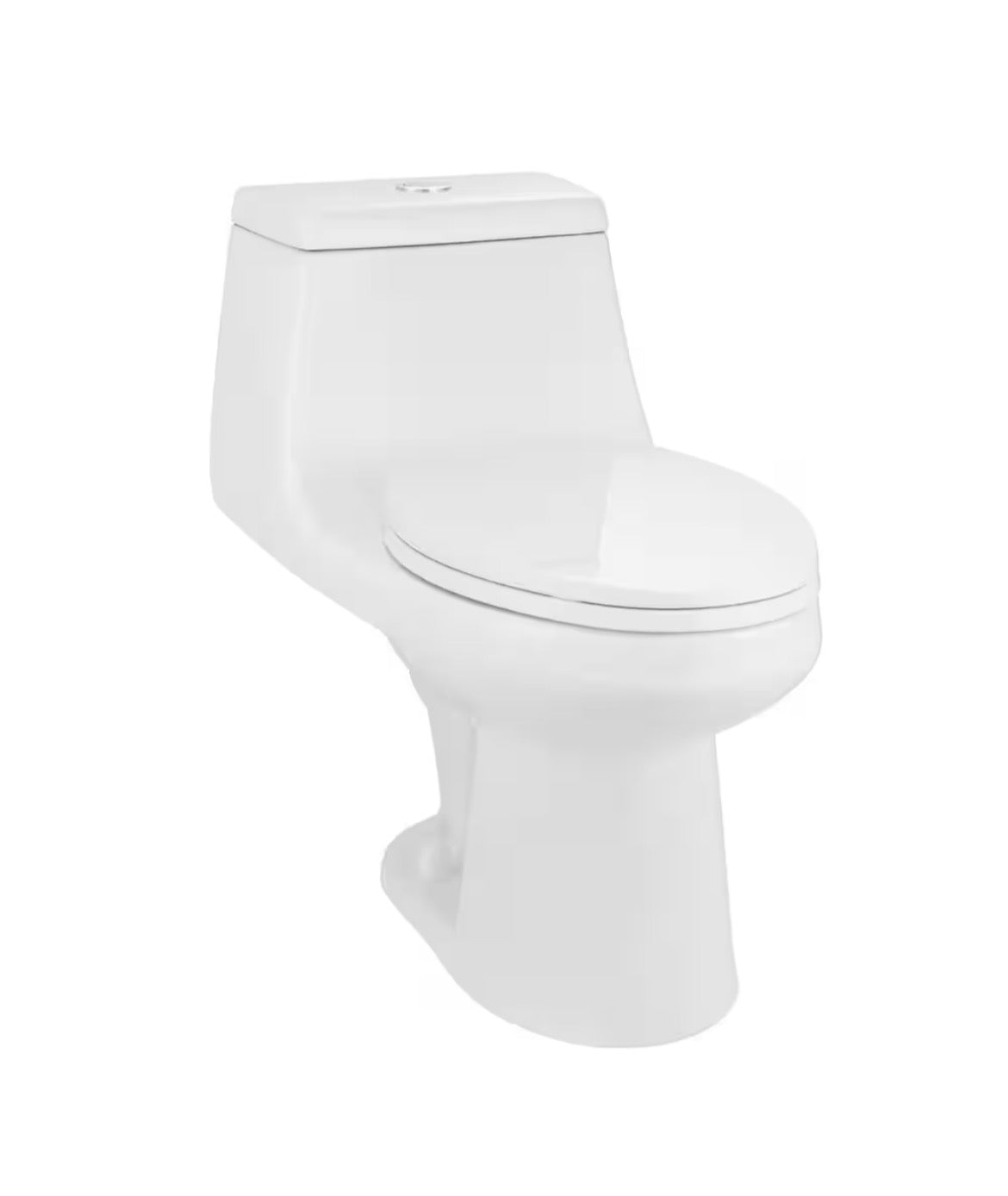 McClure 12 in. Rough in 1-Piece 1.0 GPF/1.28 GPF Dual Flush Elongated Toilet in White, Seat Included