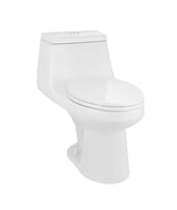McClure 12 in. Rough in 1-Piece 1.0 GPF/1.28 GPF Dual Flush Elongated Toilet in White, Seat Included