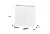 Avondale Shaker Alpine White Quick Assemble Plywood 36 in Wall Kitchen Cabinet (36 in W x 36 in H x 12 in D)