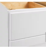 Avondale Shaker Alpine White Ready to Assemble Plywood 36 in Blind Corner Base Cabinet (36 in x 24 in D x 34.5 in H)