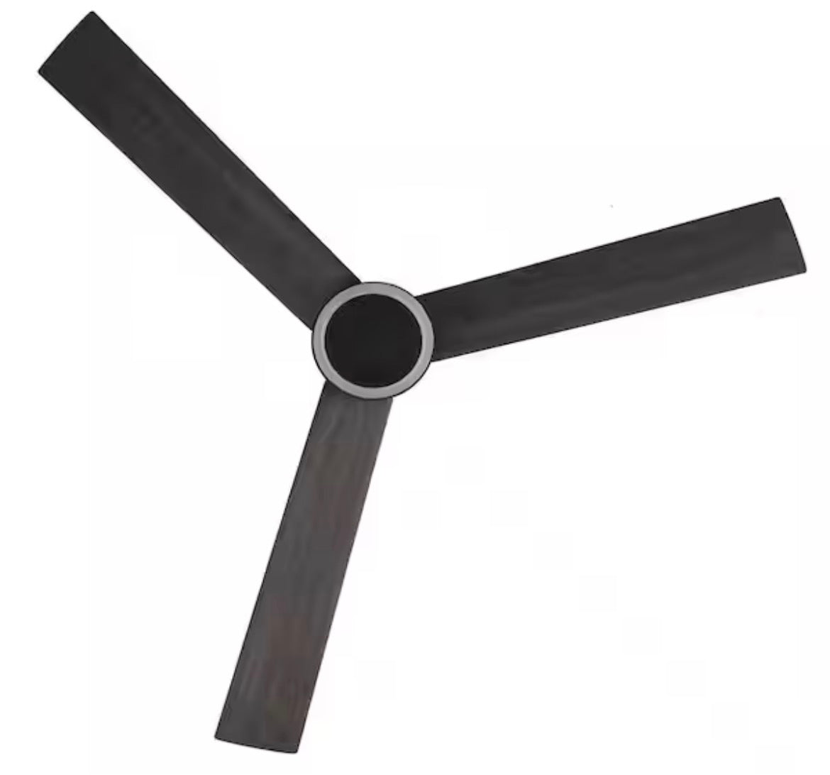 Sereni 52 in. Indoor Matte Black Ceiling Fan with Edge Lit Adjustable White Integrated LED and Remote Included