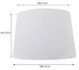 Mix and Match 10 in. Dia x 7.5 in. H Oatmeal Round Accent Lamp Shade