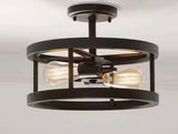 Moreland 13 in. 2-Light Oil-Rubbed Bronze Semi-Flush Mount