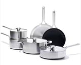 Tri-Ply 10-Piece Stainless (Non-Stick) Mira Series Cookware Set