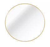 39 in. W x 39 in. H Gold Modern Round Framed Decorative Mirror
