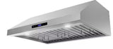 30 in. 406 CFM Magherno Ductless Under Cabinet Range Hood in Brushed Steel, Baffle Filters, Touchpad Control, LED Lights