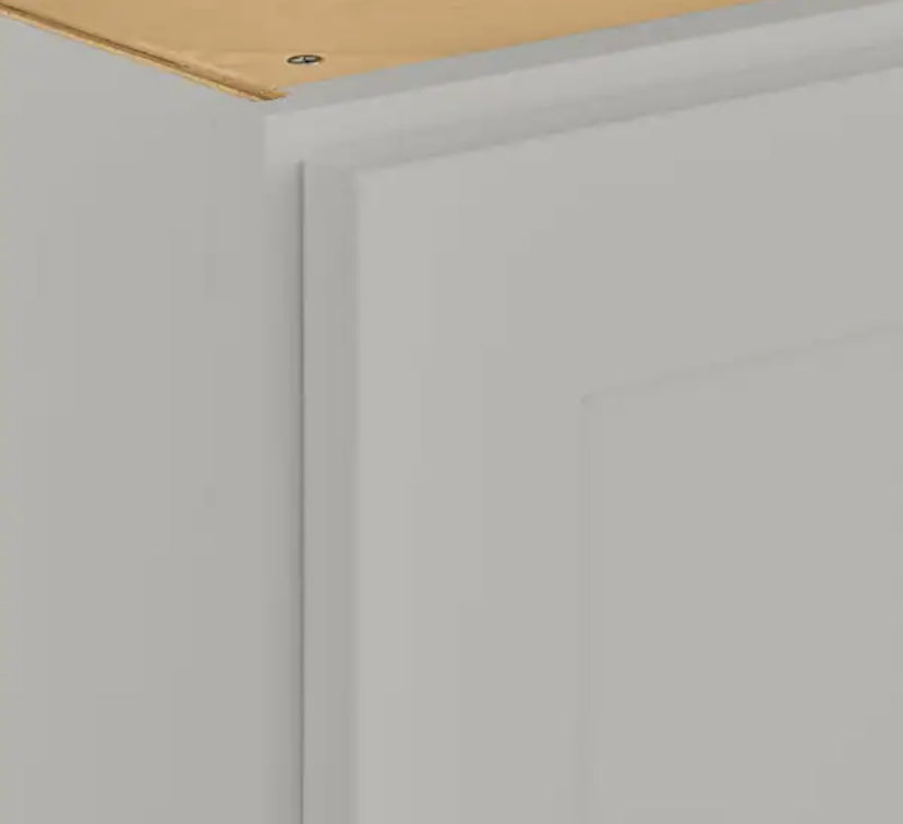 Avondale Shaker Dove Gray Quick Assemble Plywood 30 in Wall Cabinet (30 in W x 42 in H x 12 in D)