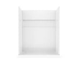 NexTile 60 in. W x 34 in. D x 74 in. H 4-Piece Direct-to-Stud Composite Alcove Shower Wall Surround in White