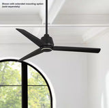 Sandro 56 in. Indoor/Outdoor Matte Black Ceiling Fan with Remote and LED Accent Ring Light