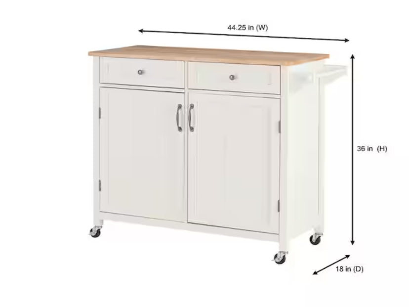 Multi-Purpose Bamboo Kitchen Cart with Drop Leaf