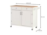 Multi-Purpose Bamboo Kitchen Cart with Drop Leaf