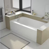 Kona 54 in. Right Drain Rectangular Alcove Soaking Bathtub in White