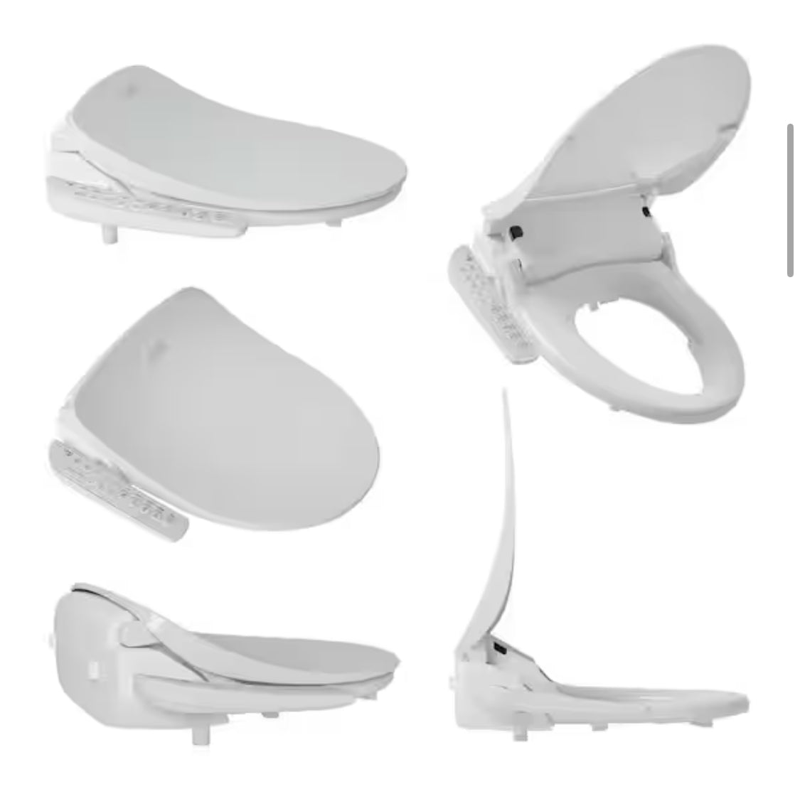 HD-7000 Electric Bidet Seat for Elongated Toilets in White with Fusion Heating Technology