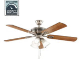 Glendale III 52 in. LED Indoor Brushed Nickel Ceiling Fan with Light and Pull Chains