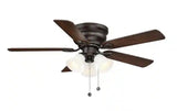 Clarkston II 44 in. LED Indoor Oil Rubbed Bronze Ceiling Fan with Light Kit