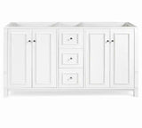 Williamsburg 60 in. W x 21 in. D x 34 in. H Bath Vanity Cabinet without Top in White