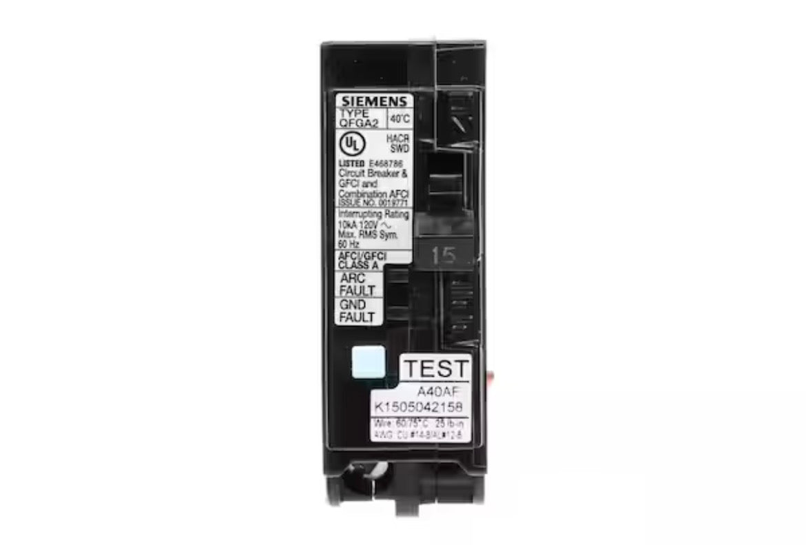15-Amp AFCI/GFCI Dual Function-Circuit Breaker