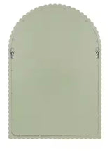 Scallia Green 20 in. x 30 in. Arch Wood Wall Mirror
