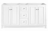 Williamsburg 60 in. W x 21 in. D x 34 in. H Bath Vanity Cabinet without Top in White
