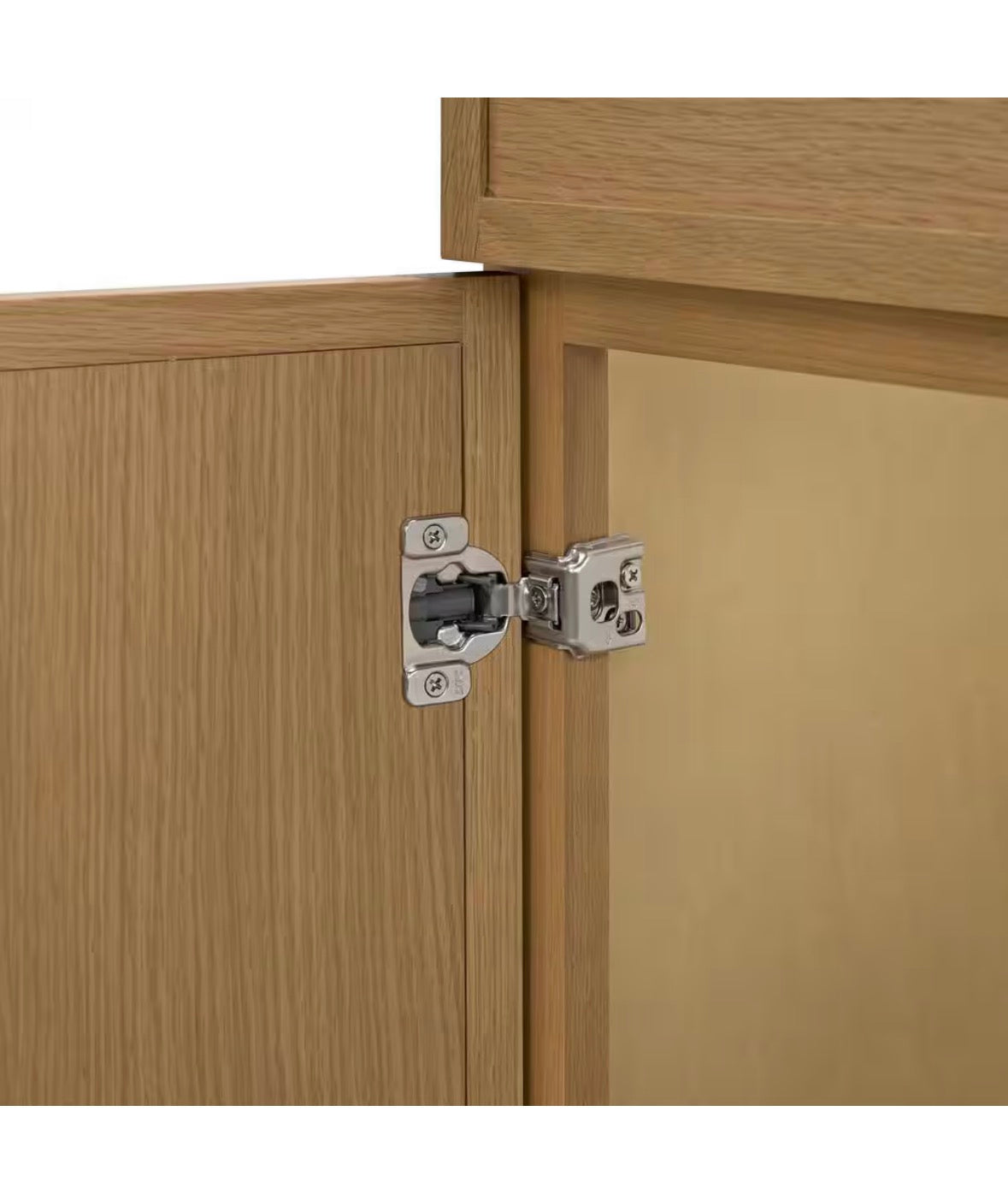 Leyton 33 in. W x 24 in. D x 34.5 in. H Ready to Assemble Plywood Slim Shaker Sink Base Kitchen Cabinet in White Oak
