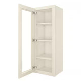 15 in. W X 12 in. D X 42 in. H in Antique White Plywood Ready to Assemble Wall Kitchen Cabinet with 1-Door 3-Shelves
