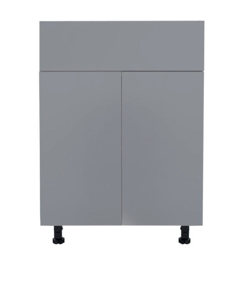 Radiance 36 in. W x 24 in. D x 34.50 in. H Ready to Assemble Slab Base Kitchen Cabinet in White