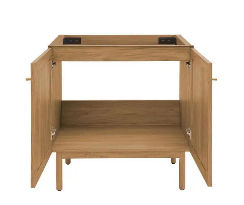 Classes 29.5 in. W. x 17.87 in. D x 32.5 in. H Single Sink Bath Vanity Cabinet without Top in Oak
