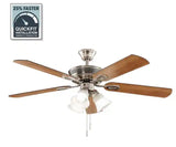 Glendale III 52 in. LED Indoor Brushed Nickel Ceiling Fan with Light and Pull Chains