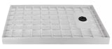 NTS-608-482-RH 48 in. x 32 in. Alcove Solid Surface Resin Shower Pan Base in Matte White with Right-Hand Drain Included