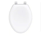 Elongated Slow Close Front Toilet Seat in White