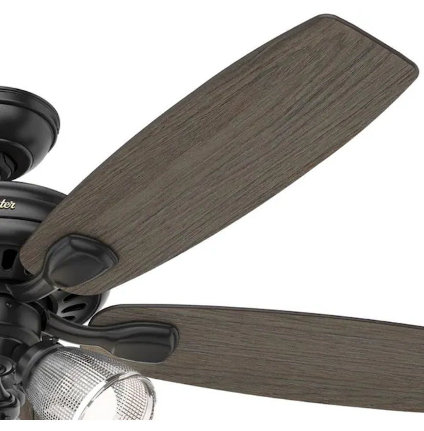 Highbury II 52 in. LED Indoor Matte Black Ceiling Fan with Light Kit