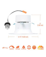 RL4 Series 4-inch recessed LED retrofit module Selectable CCT and Lumens, Integrated LED Matte white