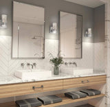 Essence 4.3 in. 1-Light Chrome Modern Dimmable Integrated LED Wall Sconce for Bathroom with Bubble Glass
