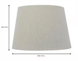 Mix and Match 14 in. Dia x 10 in. H Oatmeal Round Table Lamp Shade