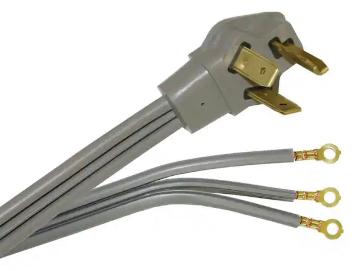 6 ft. 10/3 30 Amp 3-Prong Dryer Power Cord, Gray