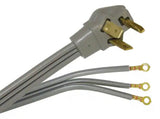6 ft. 10/3 30 Amp 3-Prong Dryer Power Cord, Gray
