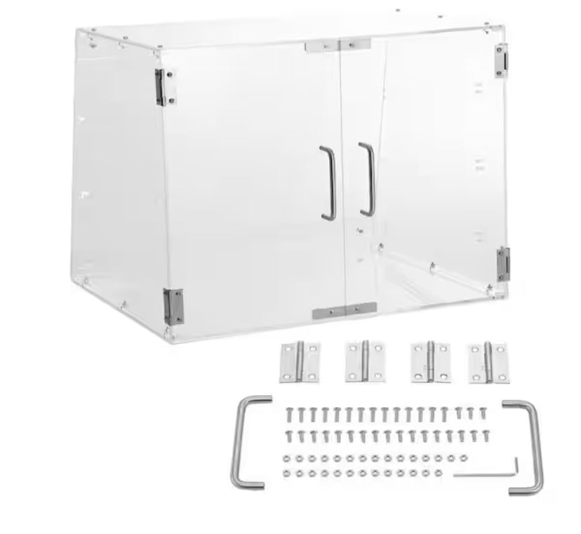 Pastry Display Case, 3-Tier Commercial Countertop Bakery Display Case, Acrylic Display Box, 20.7 in. L x 14.2 in. W