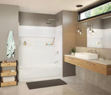 Nextile 30 in. x 60 in. x 60 in. 4-Piece Direct-to-Stud Alcove Tub Surround in White