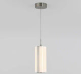 Subway Round 12-Watt 1 Light Chrome Modern Integrated LED Mini Pendant Light Fixture for Kitchen Island