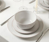 Hazel 24-Piece Grey Stoneware Full Set(Service for 8)