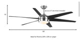 Kensgrove II 72 in. Indoor/Outdoor Integrated LED CCT Matte Black Smart Ceiling Fan with Remote Powered by Hubspace