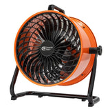 16 in. 3-Speed Drum Floor Fan in Orange High Velocity Turbo