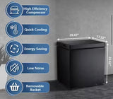 Garage Ready 20.67 in. 1.8 cu. ft. Manual Defrost Chest Freezer with Temperature Alarm Chest Freezer in Black