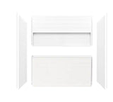 Nextile 30 in. x 60 in. x 60 in. 4-Piece Direct-to-Stud Alcove Tub Surround in White