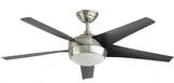 Windward IV 52 in. Indoor LED Brushed Nickel Ceiling Fan with Dimmable Light Kit, Remote Control and Reversible Motor