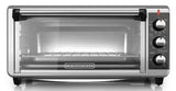 1500 W 8-Slice Stainless Steel Toaster Oven with Broiler