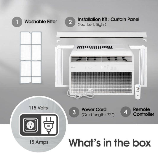 6,000 BTU 115-Volt Window Air Conditioner Cools 250 sq. ft with Remote and Dehumidifier in White