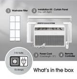 6,000 BTU 115-Volt Window Air Conditioner Cools 250 sq. ft with Remote and Dehumidifier in White