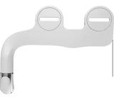 Assurance Raised 3" Elongated Never-Loosens Premium Plastic Toilet Seat in White with Support Arms and Bidet